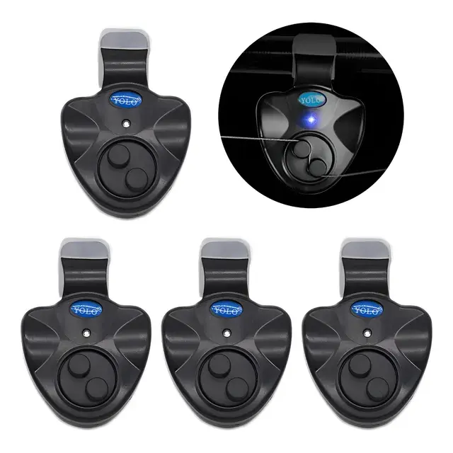 Kit Dyu A1i com 4 alarmes eletrônicos de pesca com LED