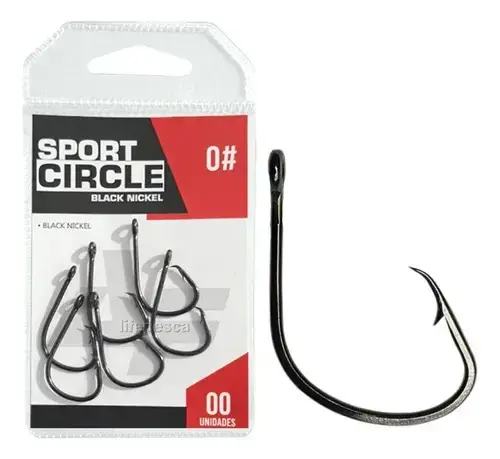 Anzol Albatroz Circle Hook Black em aço carbono