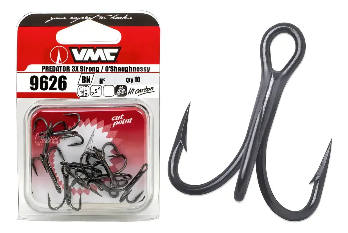 Garatéia VMC Predator 3X Strong 9626BN com 10 peças