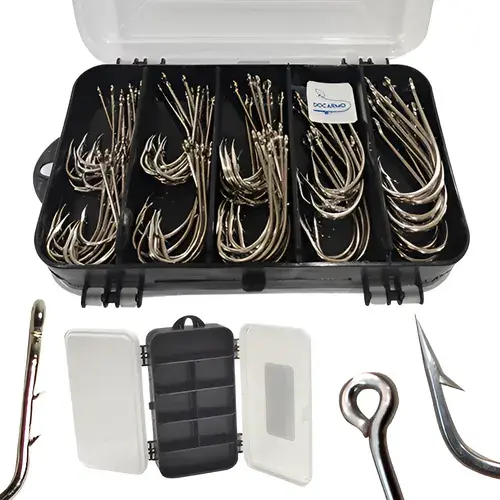 Kit Marine Sports com 80 anzóis grandes para espinhel