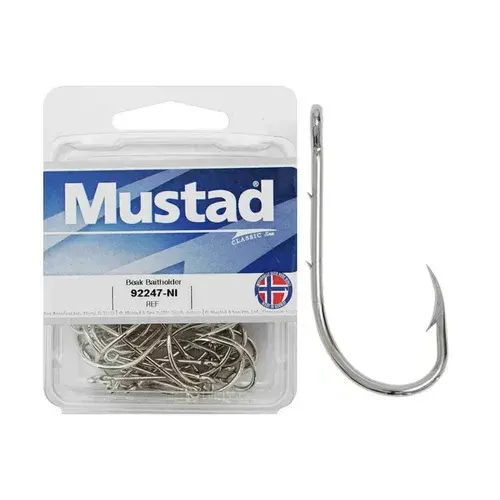 Cartela com 50 anzóis Mustad 92247 Beak Baitholder número 6