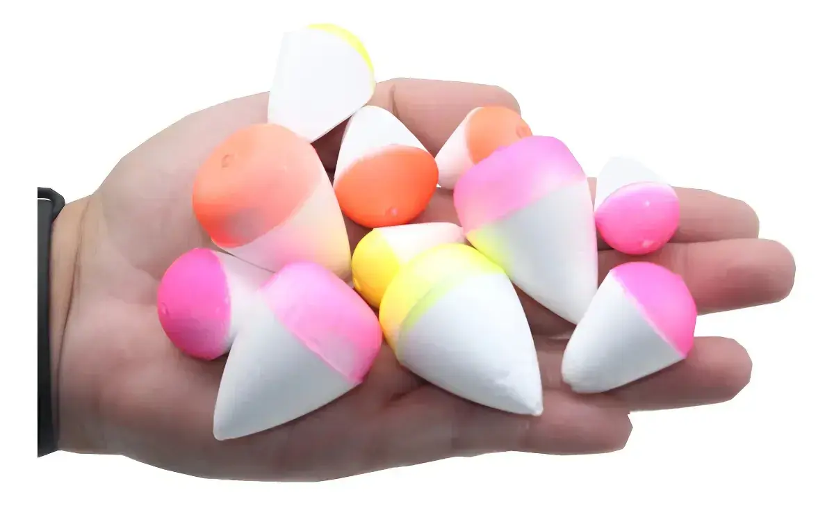 Kit com 100 boias de isopor coloridas Shop da Pesca