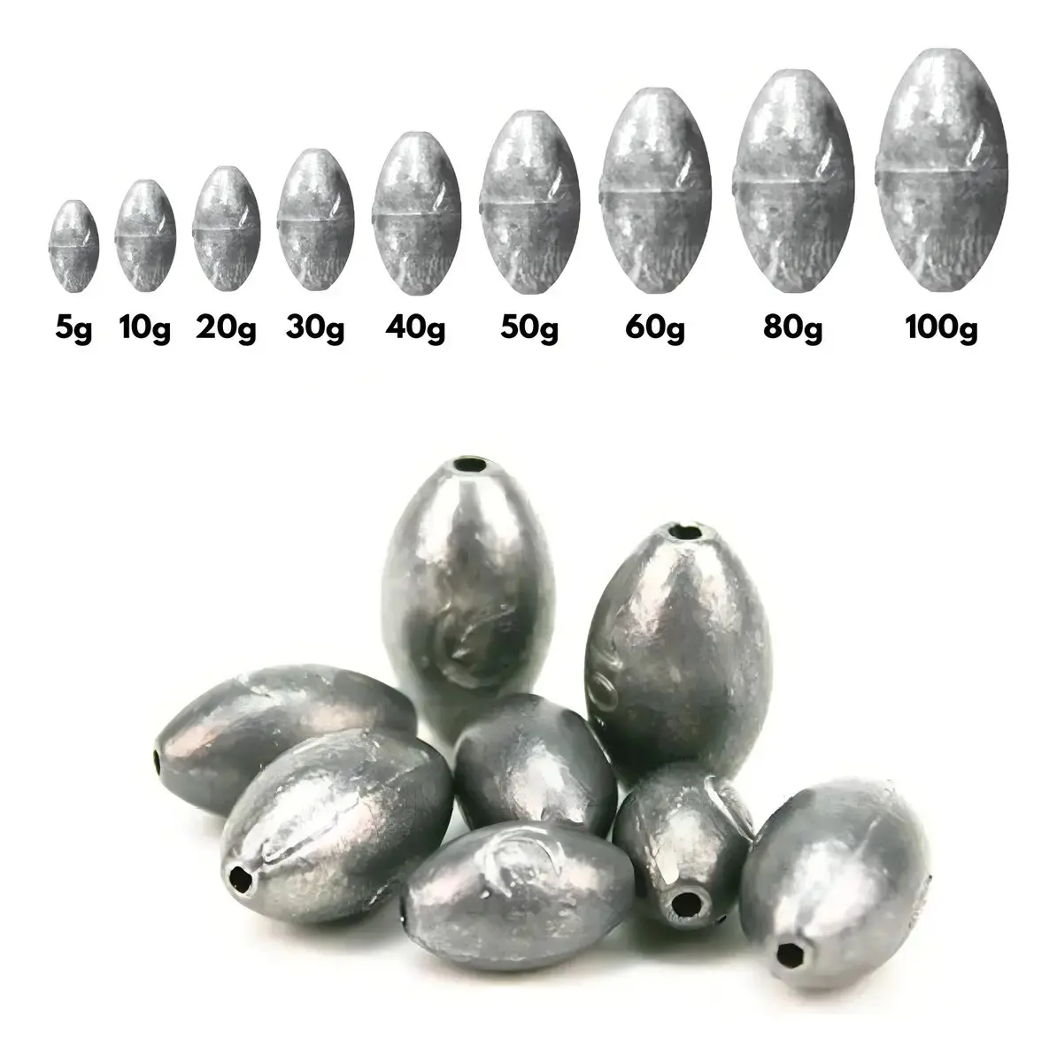 Kit de chumbadas oliva Master Pesca de meio quilo