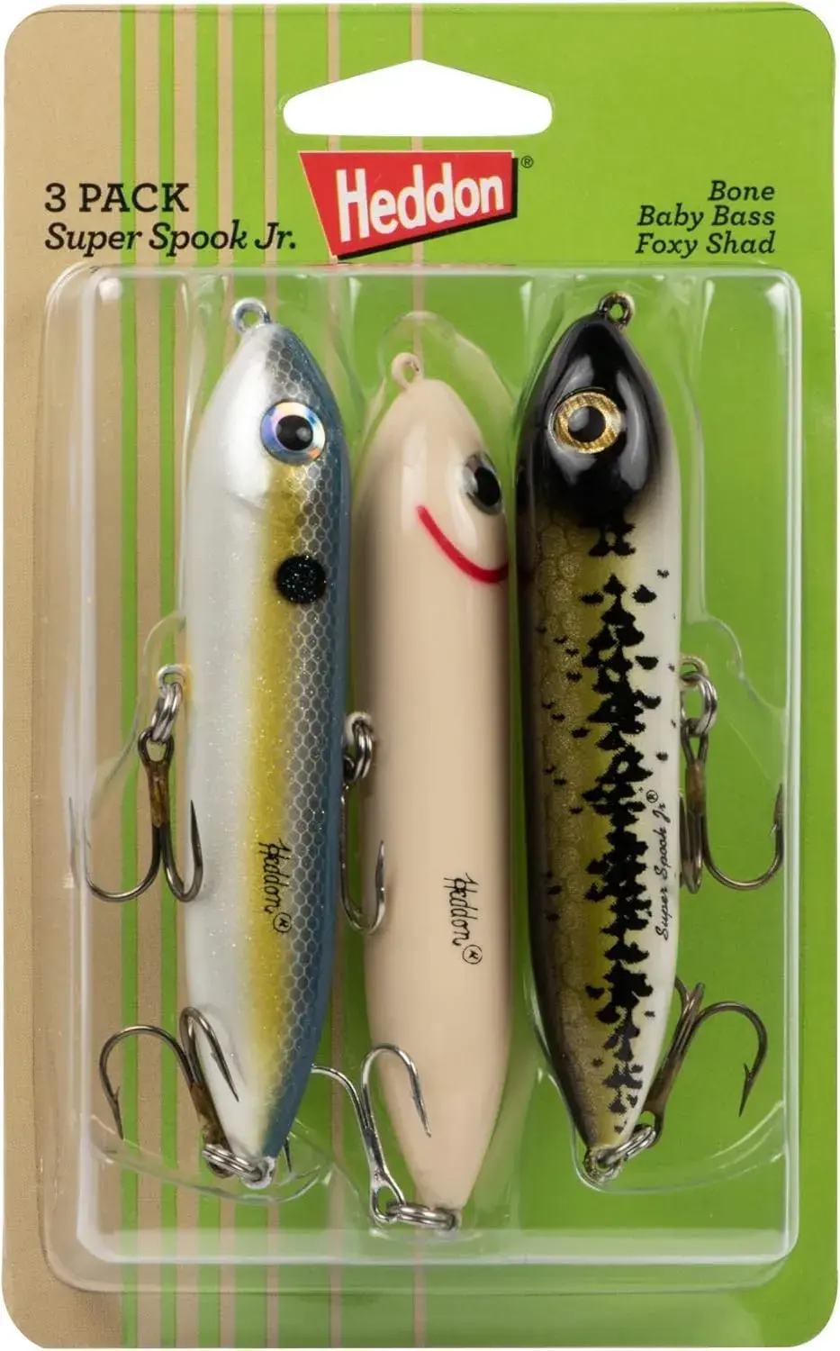 Isca Heddon Super Spook branca com garatéias VMC