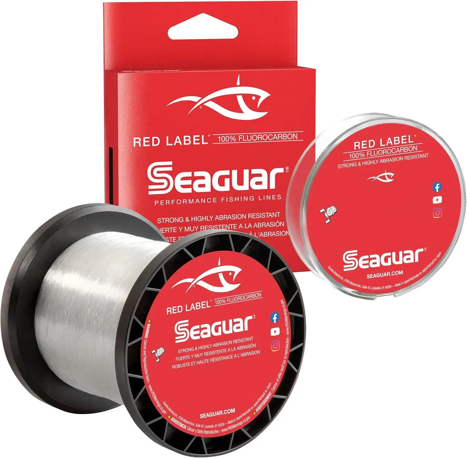 Carretel de linha fluorocarbono Seaguar Red Label 200 metros