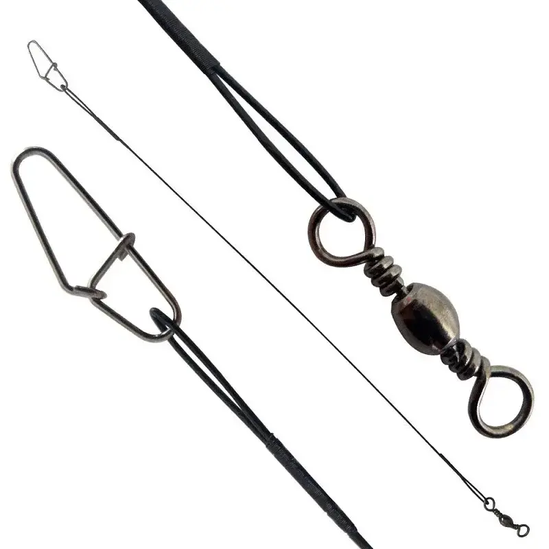 Leader Marine Sports Snap Leader Black em aço