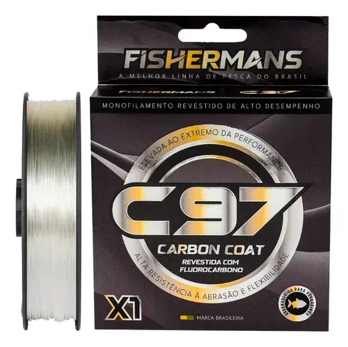 Carretel de linha monofilamento Fishermans C97 Carbon Coat transparente
