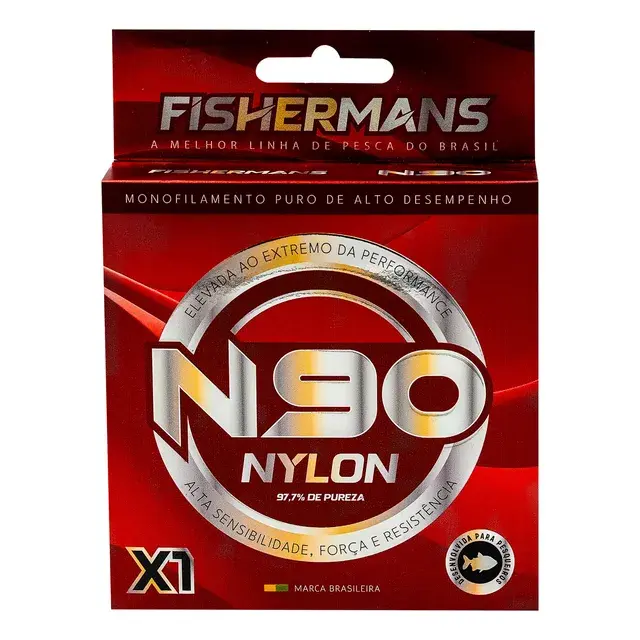 Carretel de linha monofilamento Fishermans N90 X1 vermelha