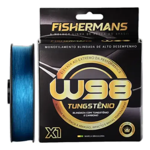 Carretel de linha monofilamento Fishermans W98 Tungstênio azul