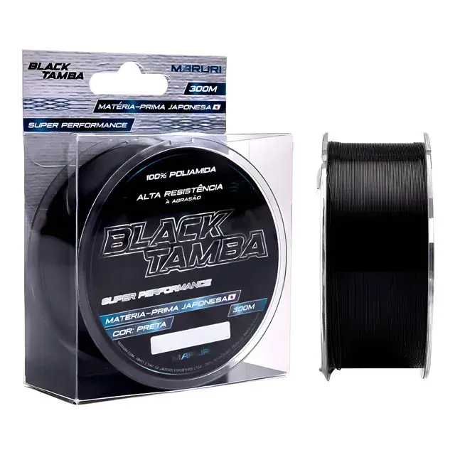 Carretel de linha monofilamento Maruri Black Tamba 5.0 300m preta