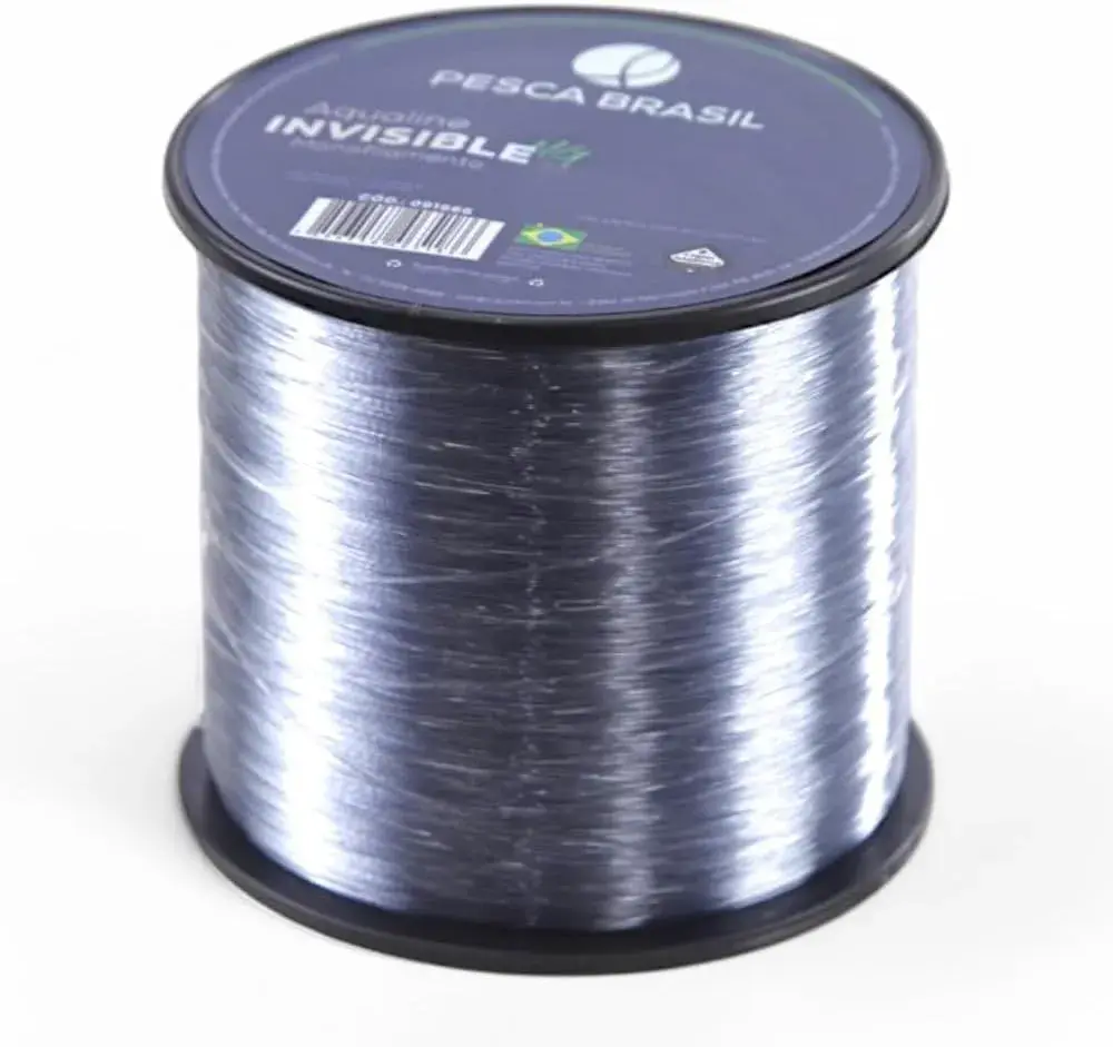 Carretel de linha monofilamento Pesca Brasil Aqualine Invisible transparente