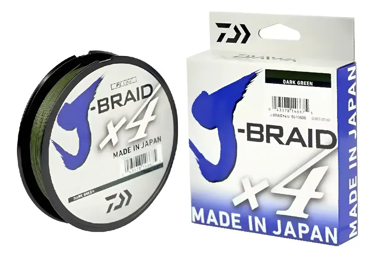 Carretel de linha multifilamento Daiwa J-Braid X4 Dark Green