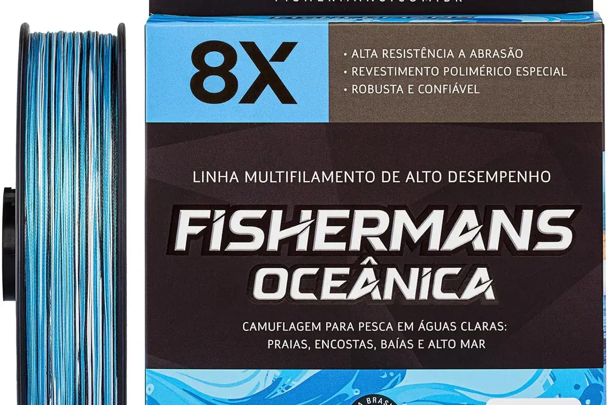 Carretel de linha multifilamento Fishermans 8 Fios Oceânica