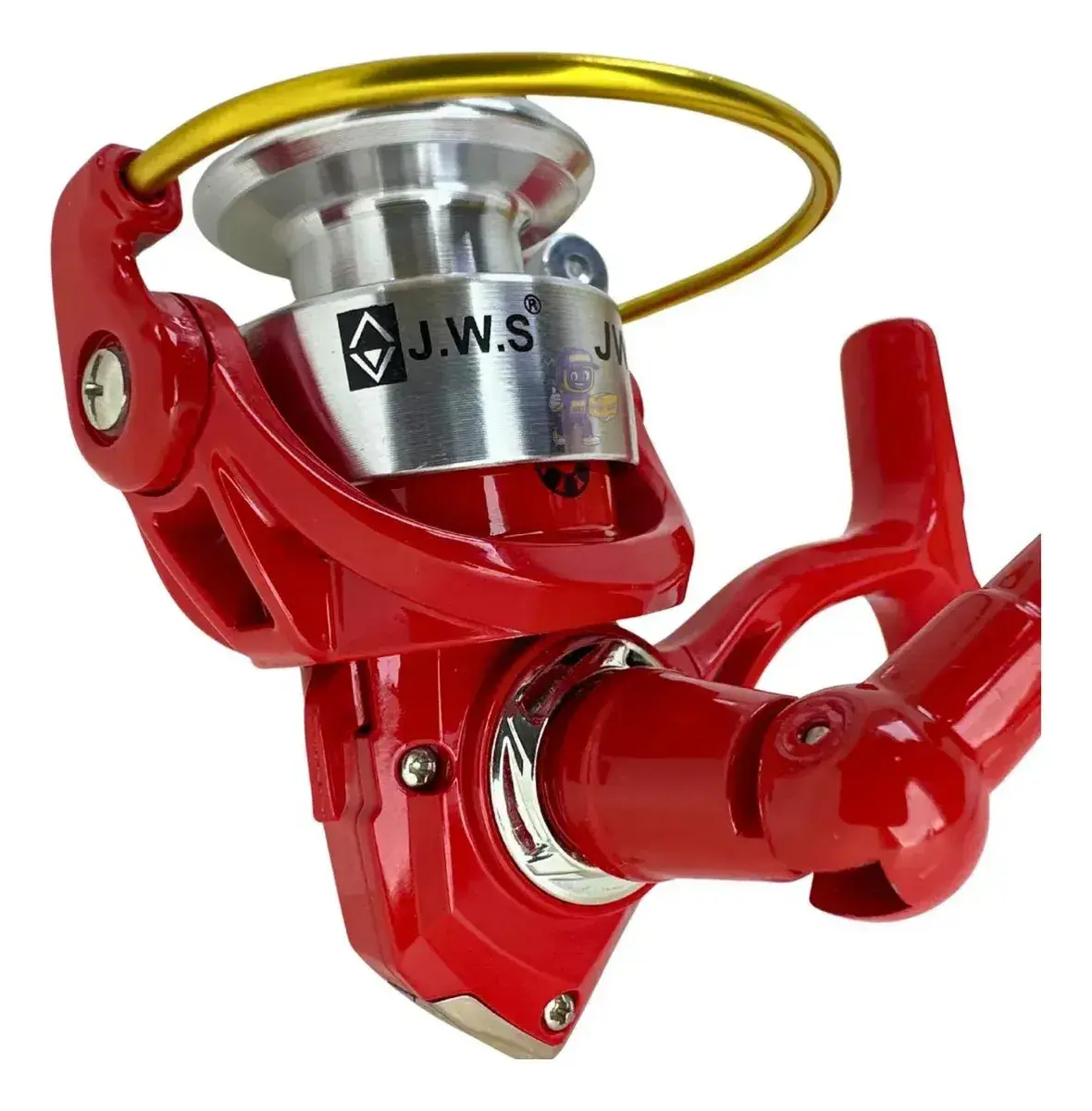Foto do molinete JWS Micro Ultra Light vermelho