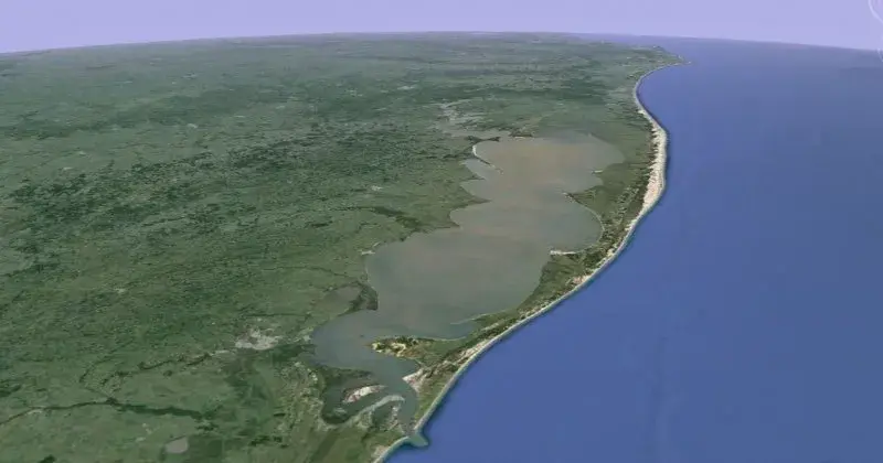 Molhes da Barra em Rio Grande da Lagoa dos Patos em Rio Grande