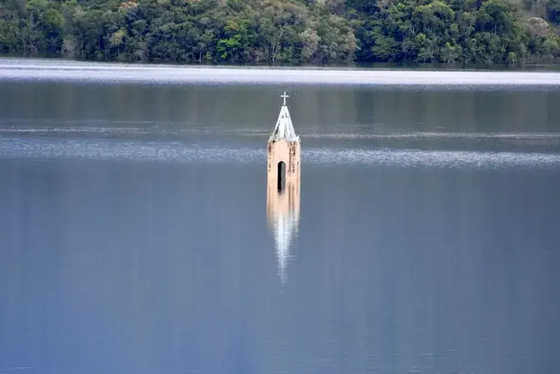 Vista da Barragem do Rio São Bento em Siderópolis, Santa Catarina