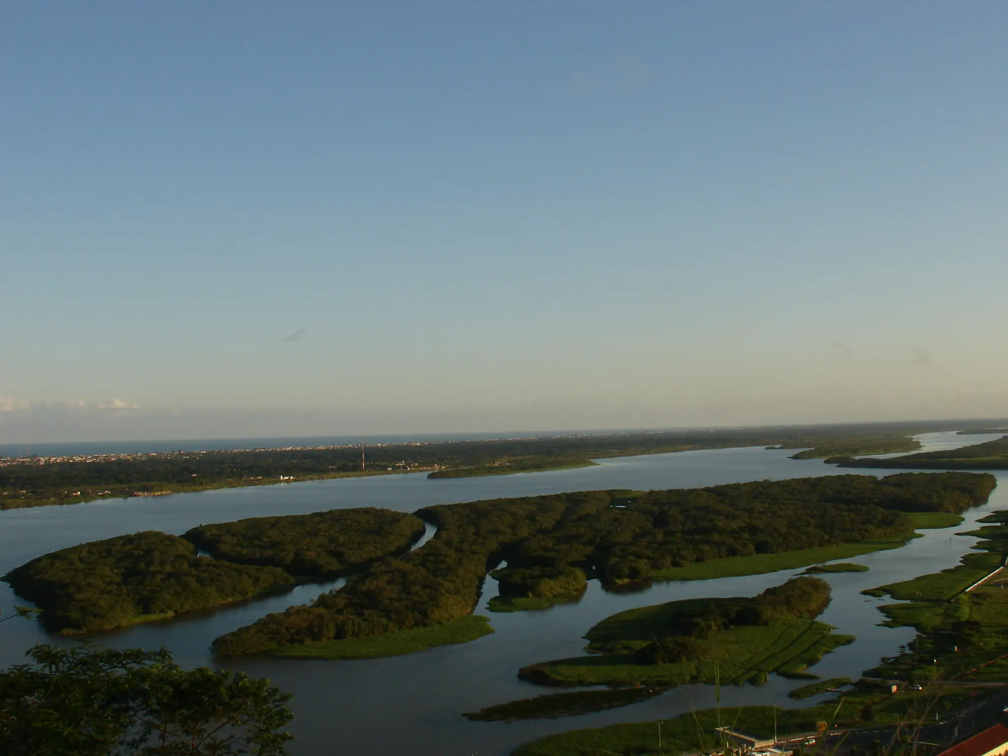 Rio Ribeira de Iguape cercado por mata