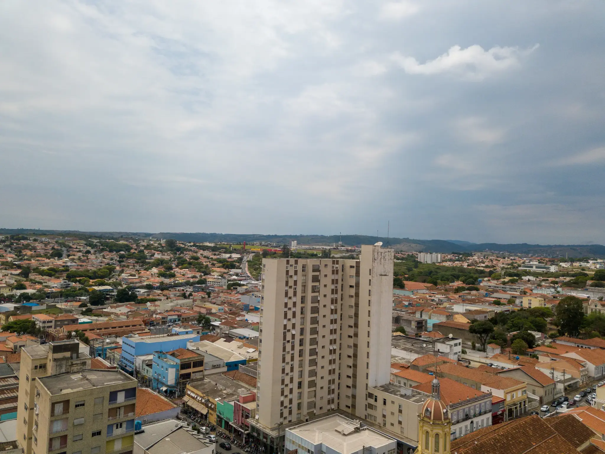 Vista aérea do centro de Itu, em São Paulo