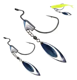 Genérico Anzol Offset Underspin com Colher Kit 2 unidades